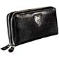 St. Thomas Fine Leather Double Heart Zip-around Clutch, price: $28.99